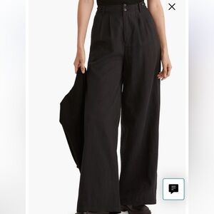Madewell Sz 14P Black Wide-Leg Women's Pants
